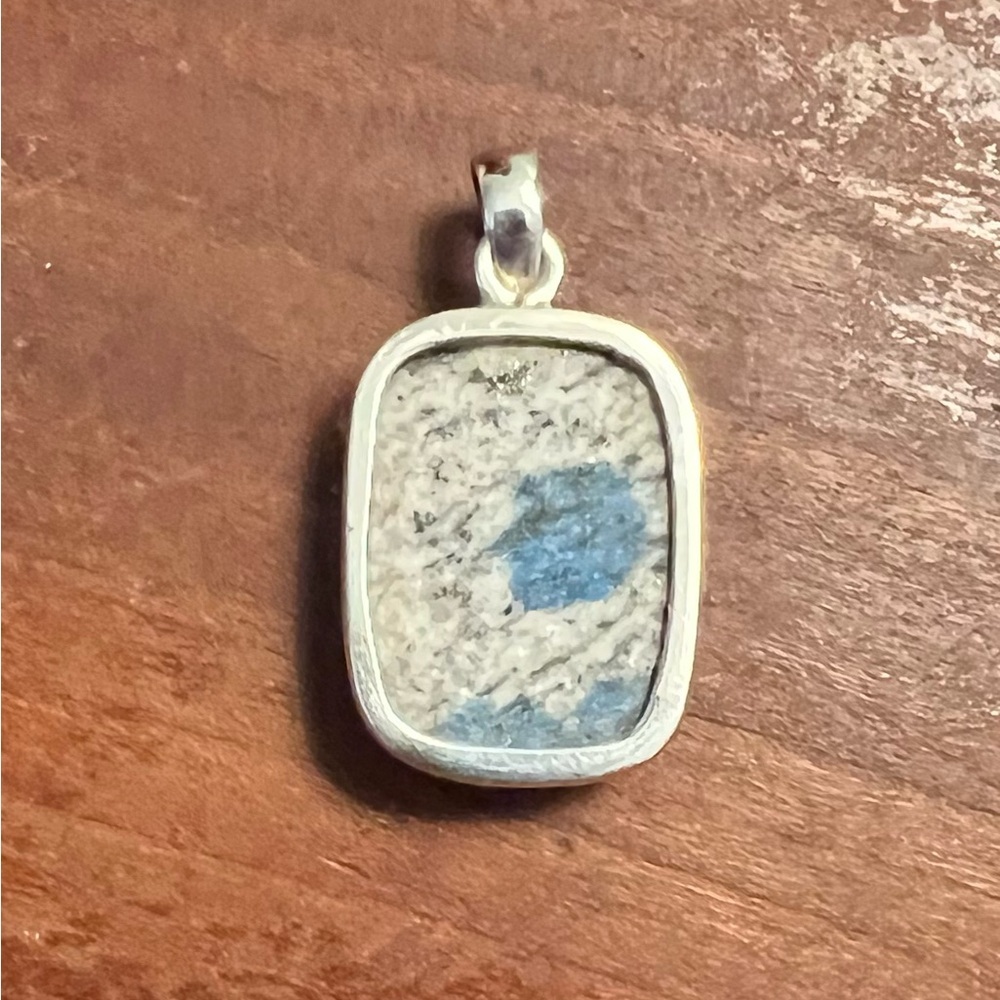 K2 Jasper / Azurite Granite Pendant | 925 Sterling Silver Crown Chakra NEW #552 - Picture 5 of 6
